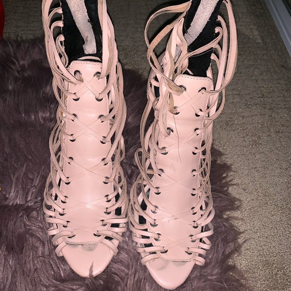 Blush pink heels